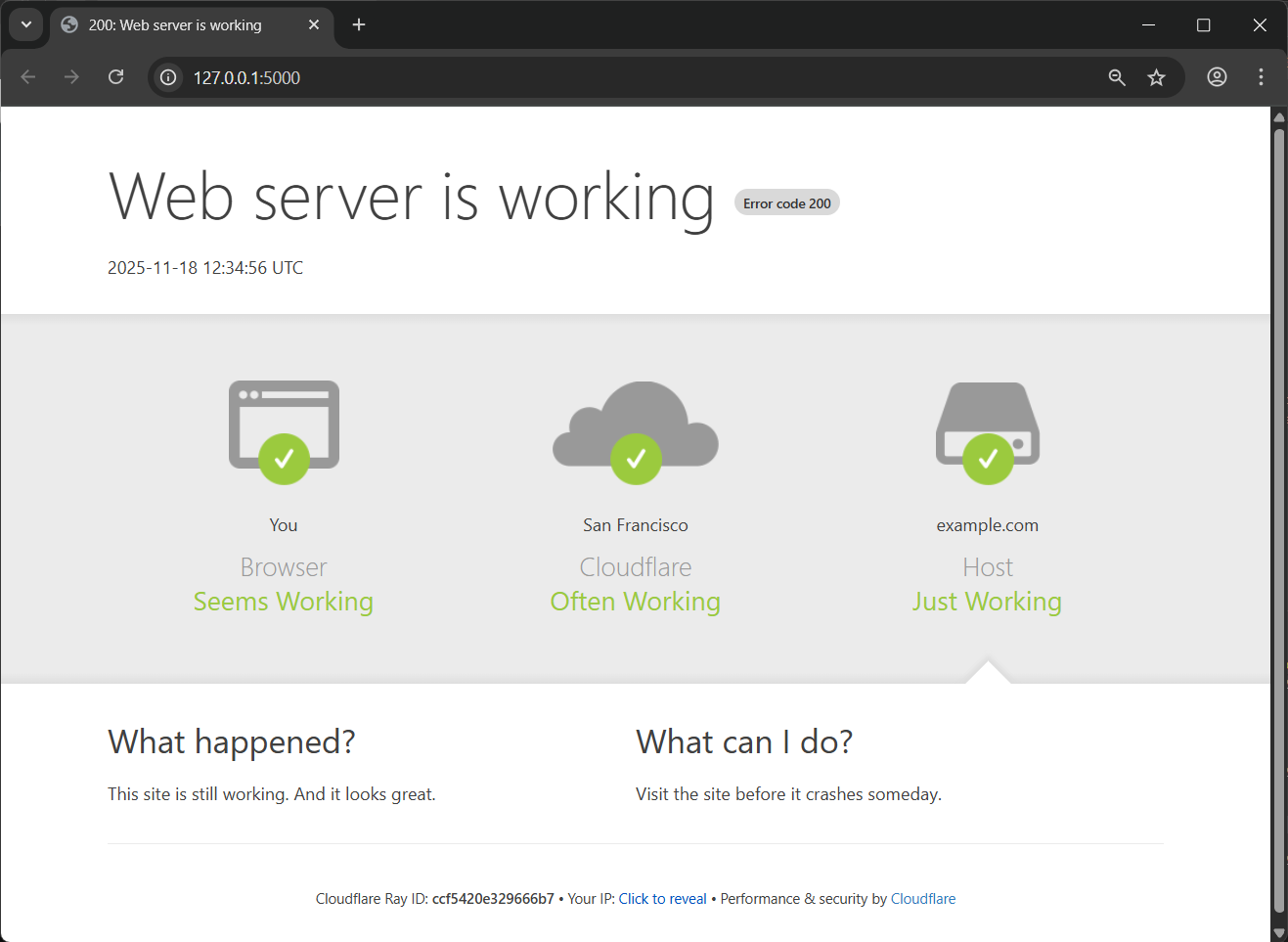 Web server is working